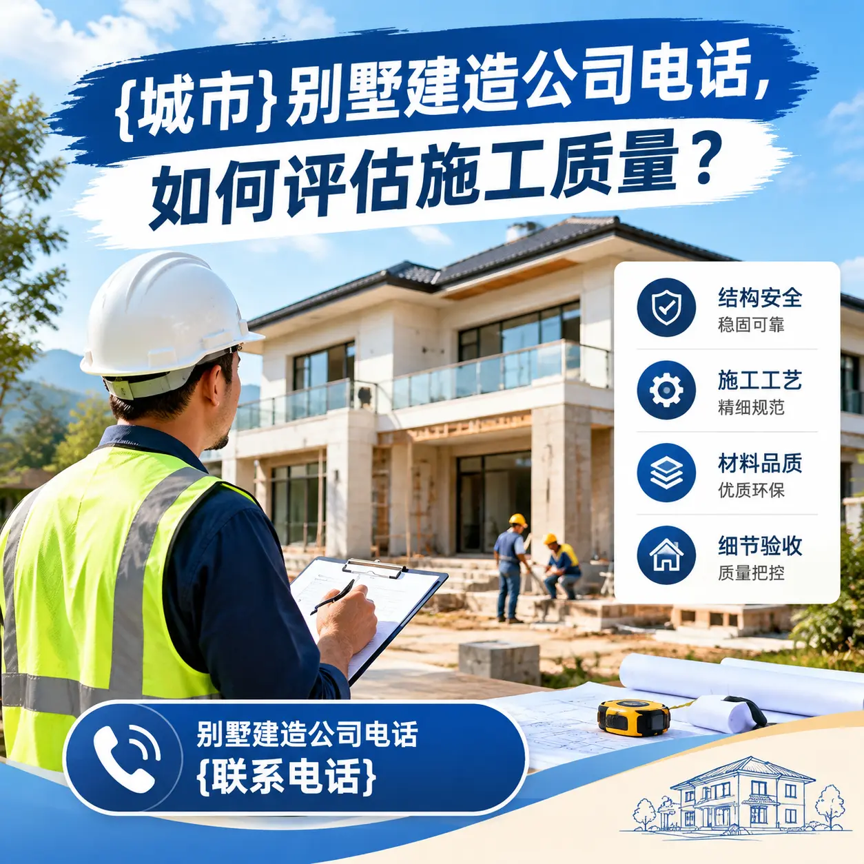 玉屏别墅建造公司电话，如何评估施工质量？