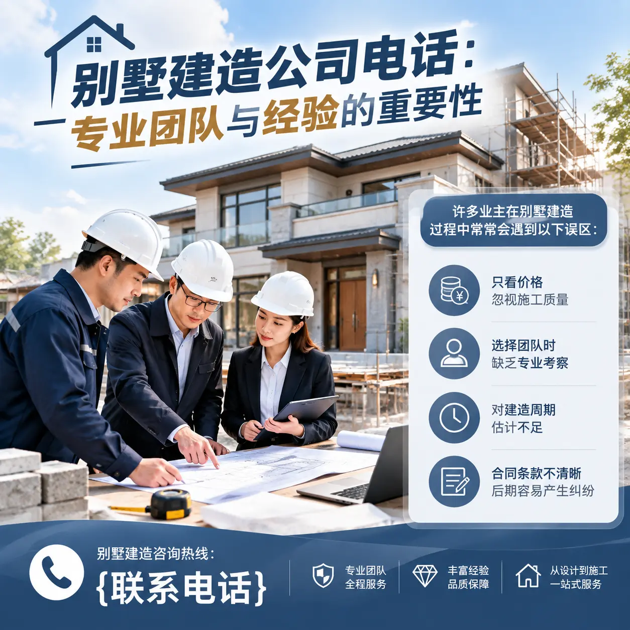 玉屏别墅建造公司电话:专业团队与经验的重要性
