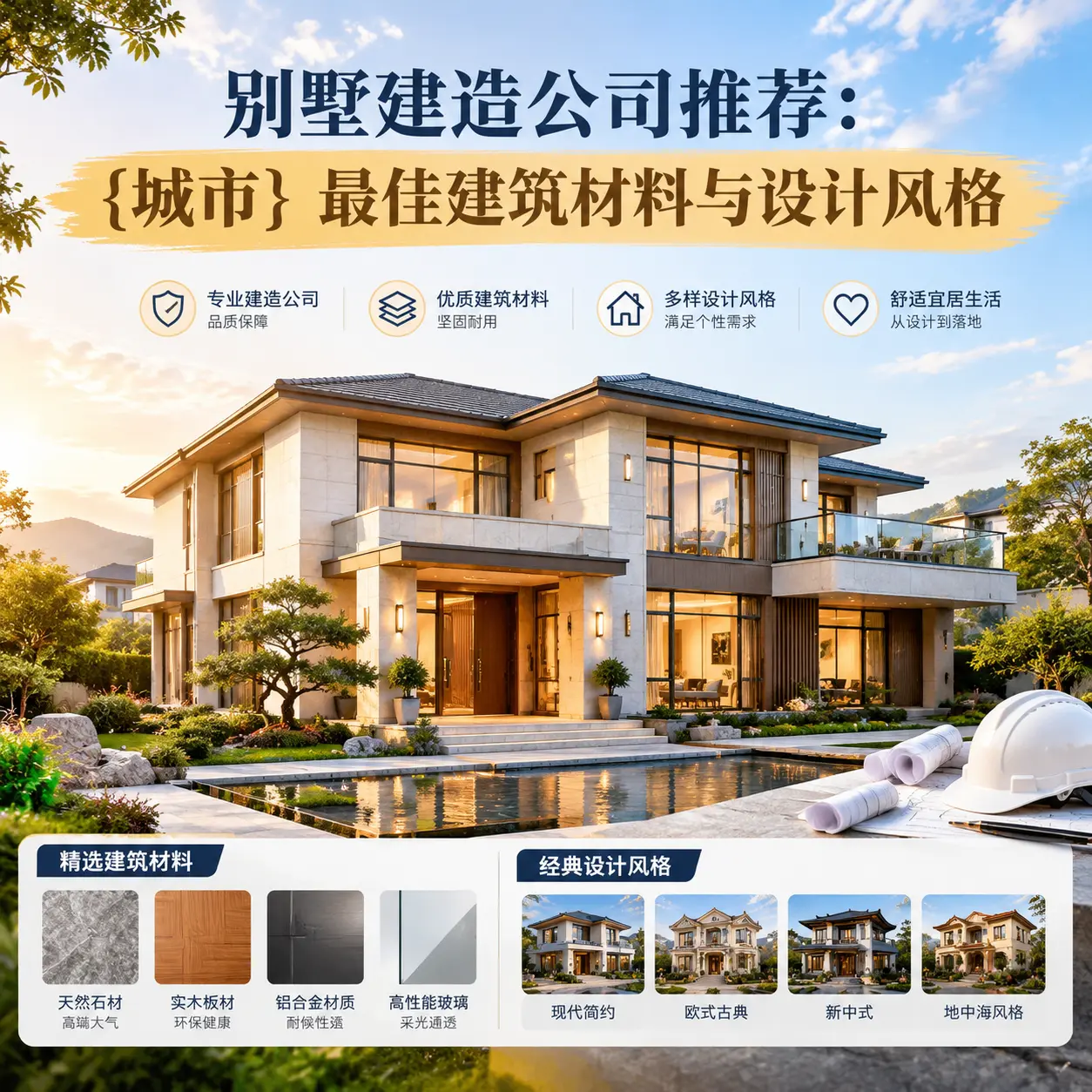 别墅建造公司推荐: 玉屏 最佳建筑材料与设计风格