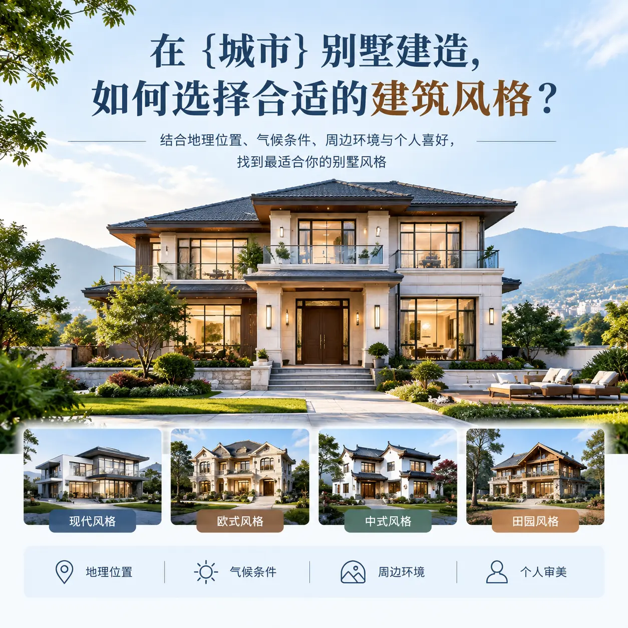 在 玉屏 别墅建造,如何选择合适的建筑风格?